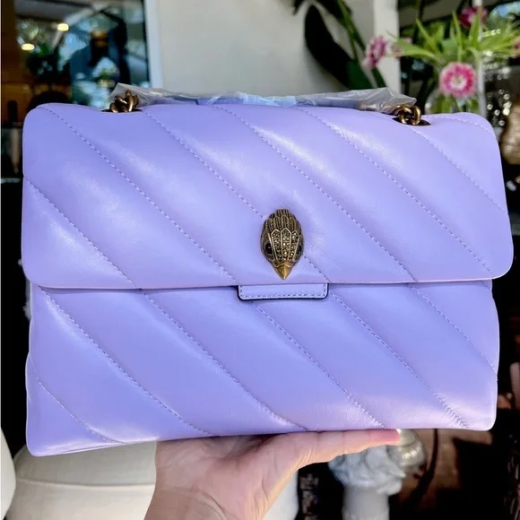 KURT GEIGER SoHo Shoulder Bag  LILAC PURPLE large new with tag - Picture 4 of 17